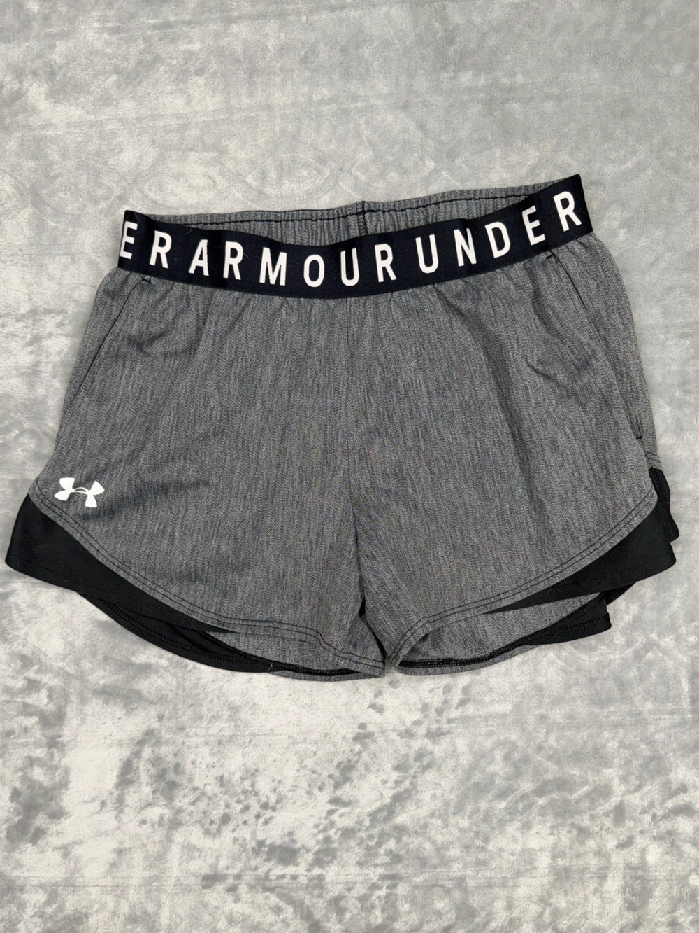 Under Armour Grey and Black Women's Performance Shorts